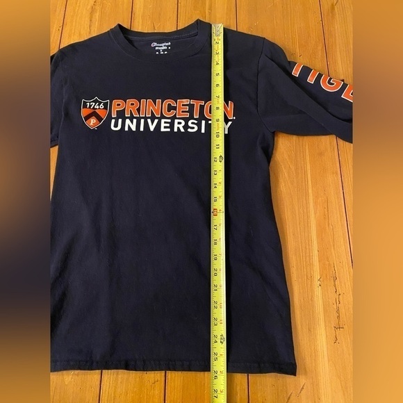 Champion Princeton Tiger Shirt Unisex Small Navy Blue Long Sleeve University Tee - Picture 10 of 10